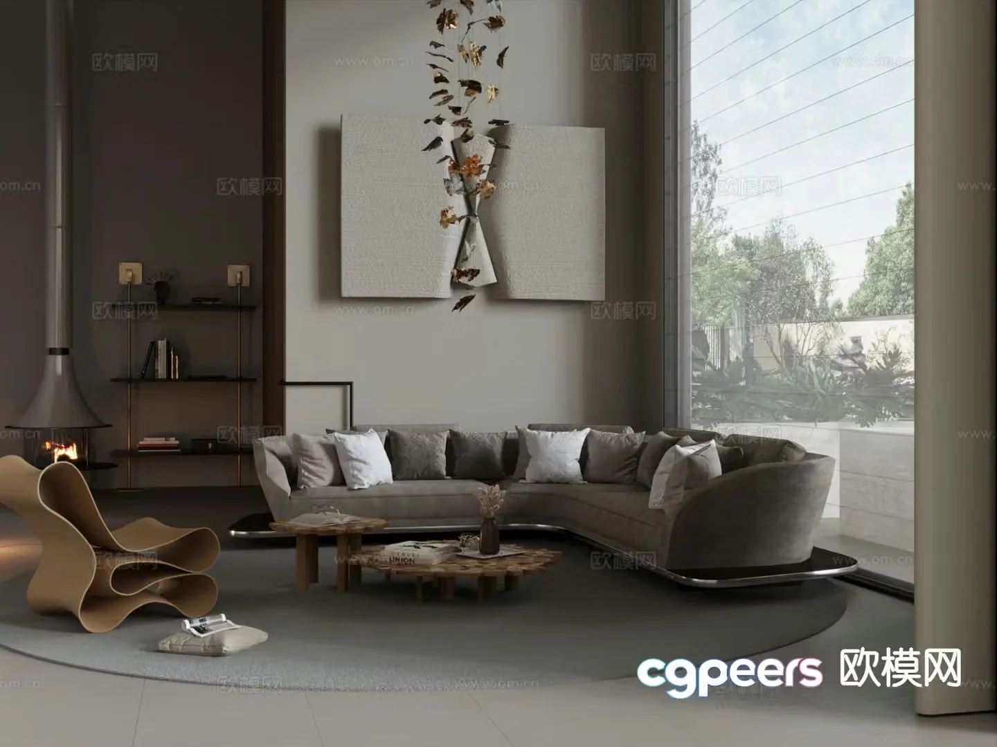 Wabi Sabi modular sofa corner sofa 3d model