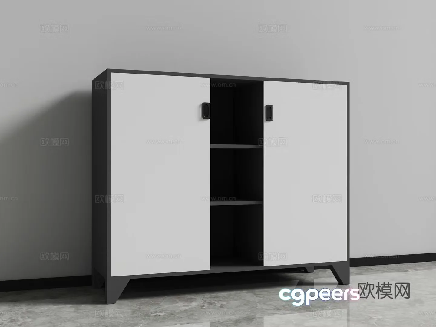 File cabinet locker low cabinet 3d model