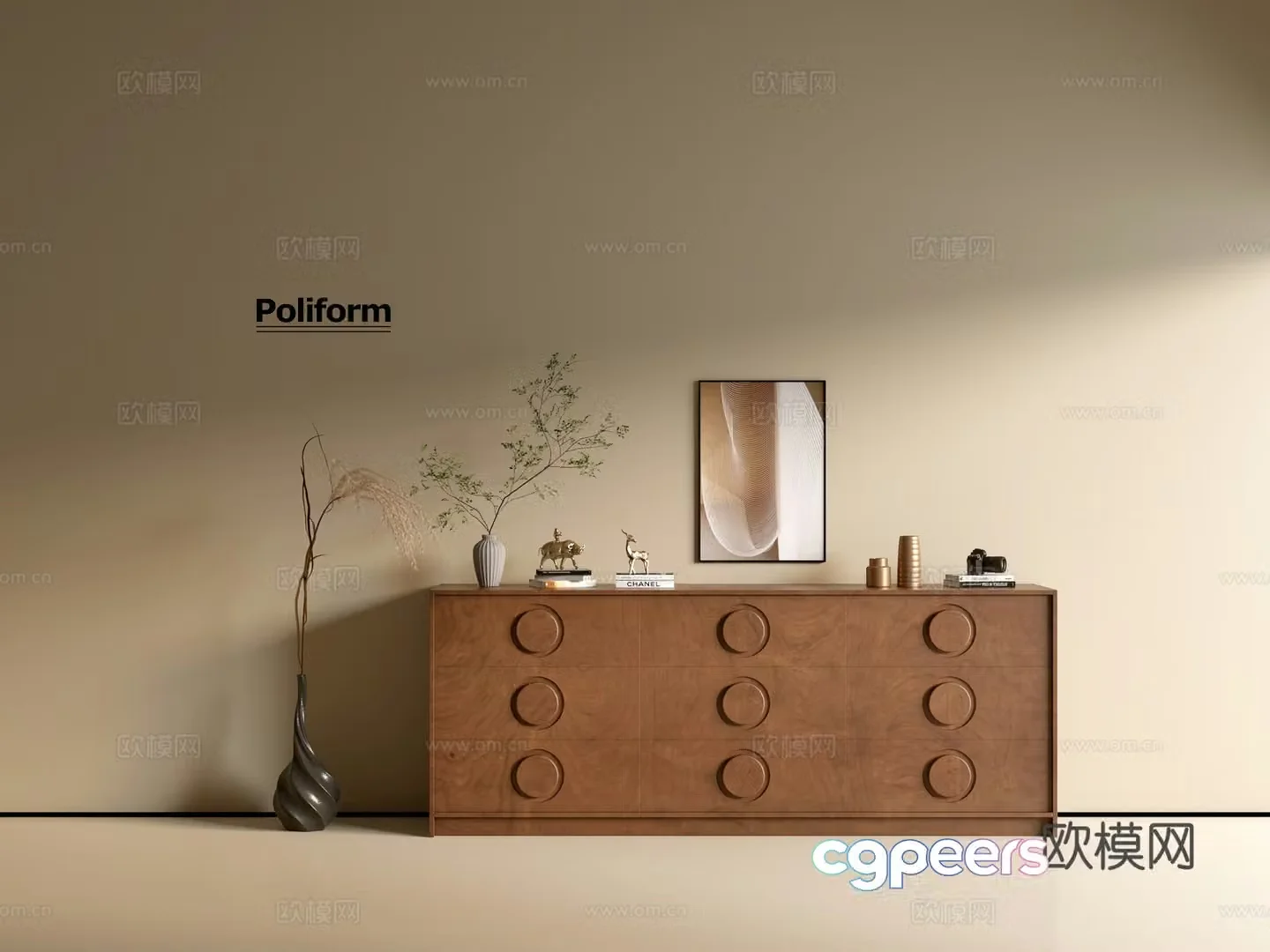 Modern wood grain cabinet ins wind minimalist wind cabinet whole cabinet sideboard balcony cabinet storage 3D model