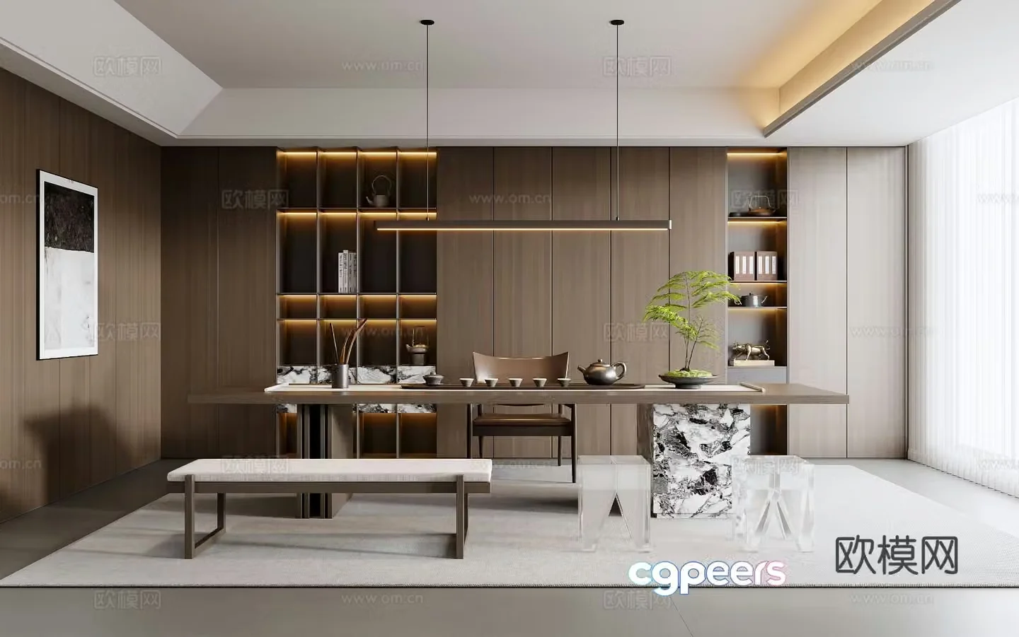 Italian tea room 3d model