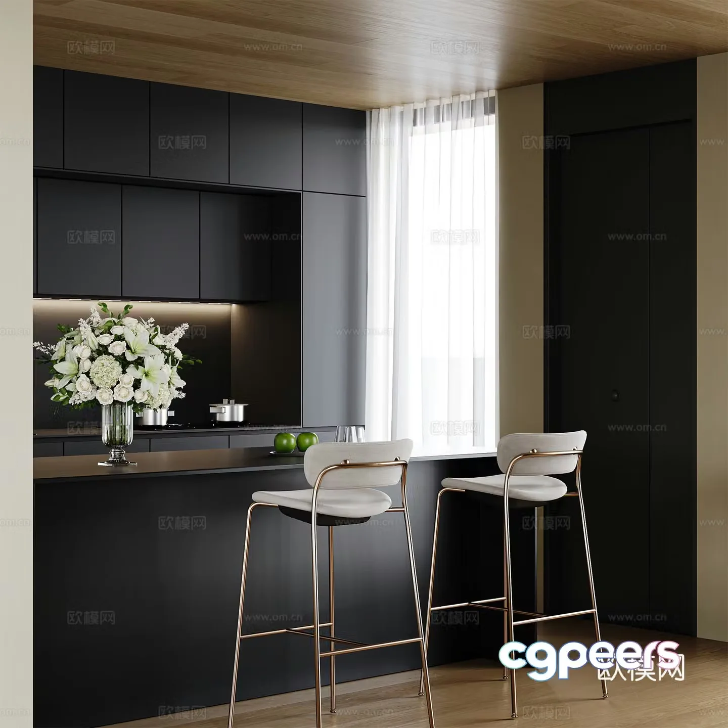 Modern restaurant 3d model