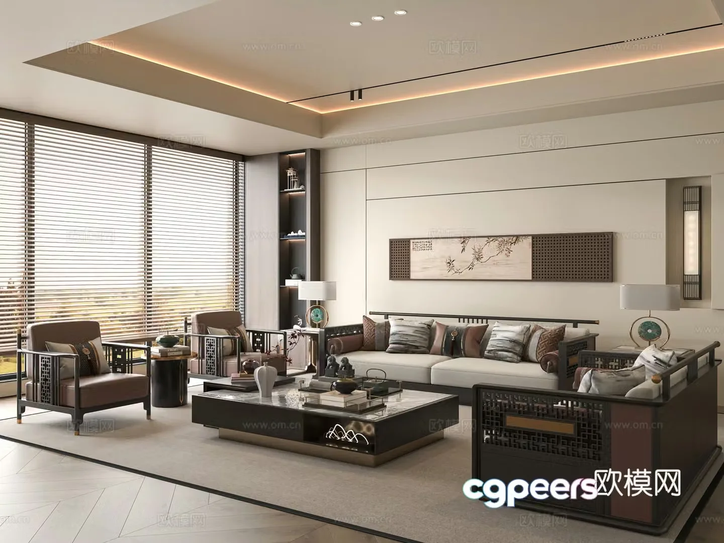 New Chinese living room 3D model