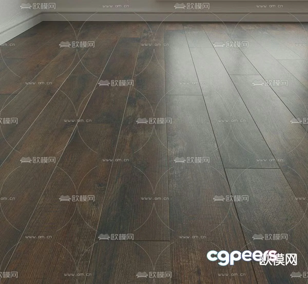 3D model of old wooden floor