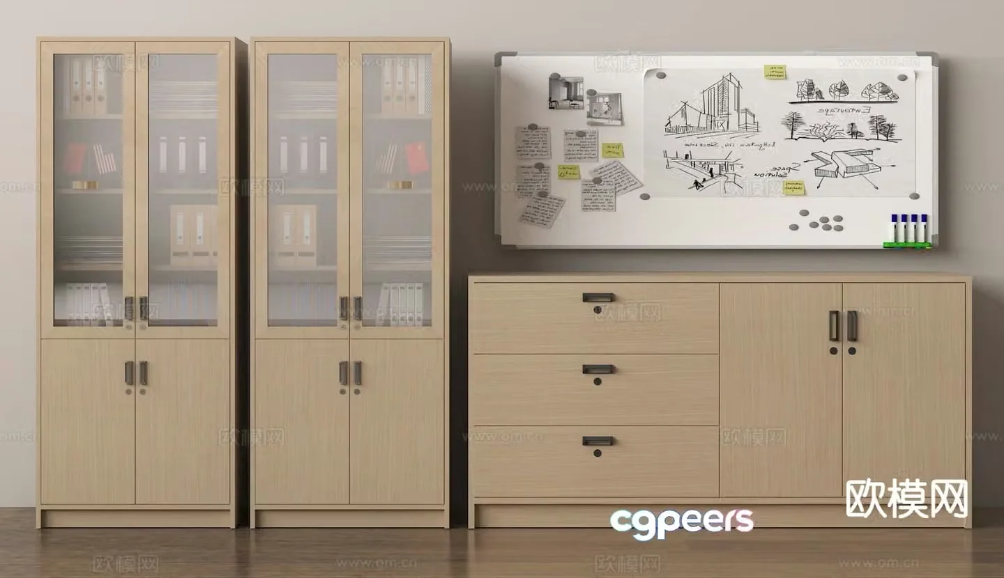 File cabinet filing cabinet information cabinet 3d model