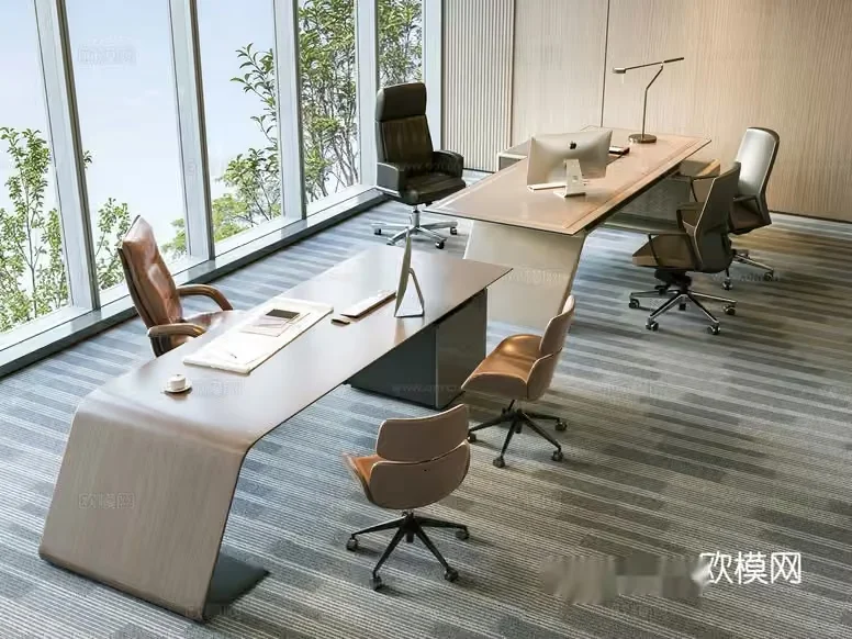 Modern Office Furniture 3D Model – 4509 – CORONA Render