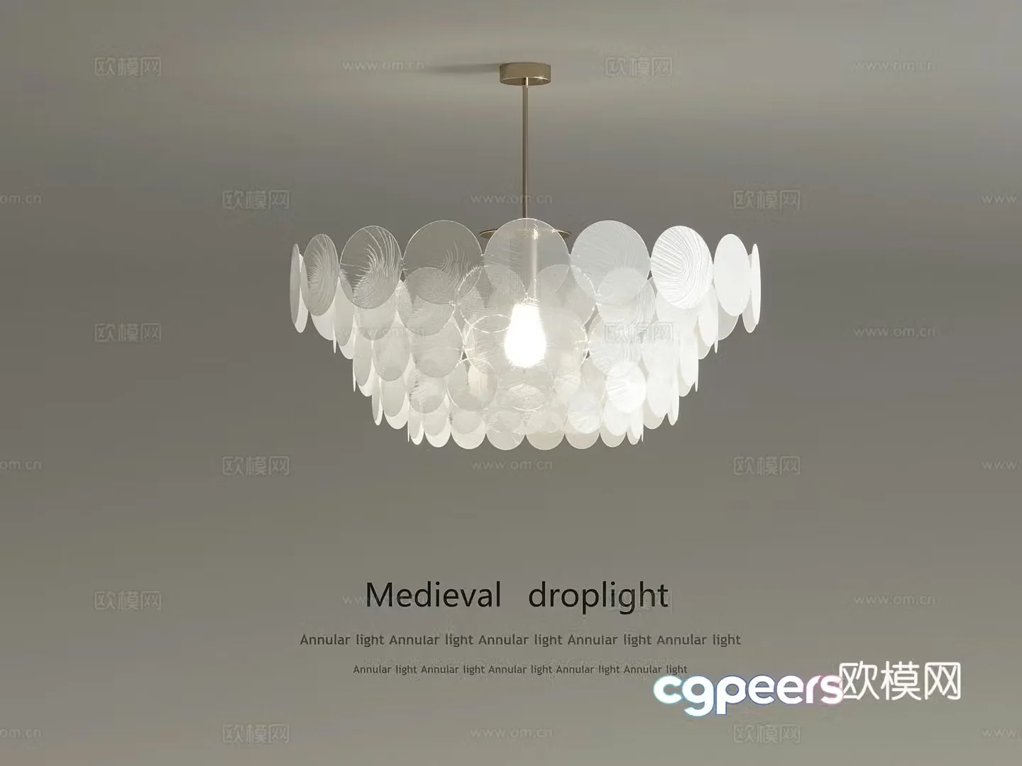 Chandelier French Cream Style Chandelier Glass Chandelier Decorative Chandelier 3D Model