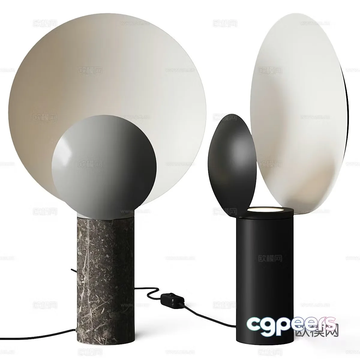 Modern Italian light luxury Cache DFTP desk lamp 3d model