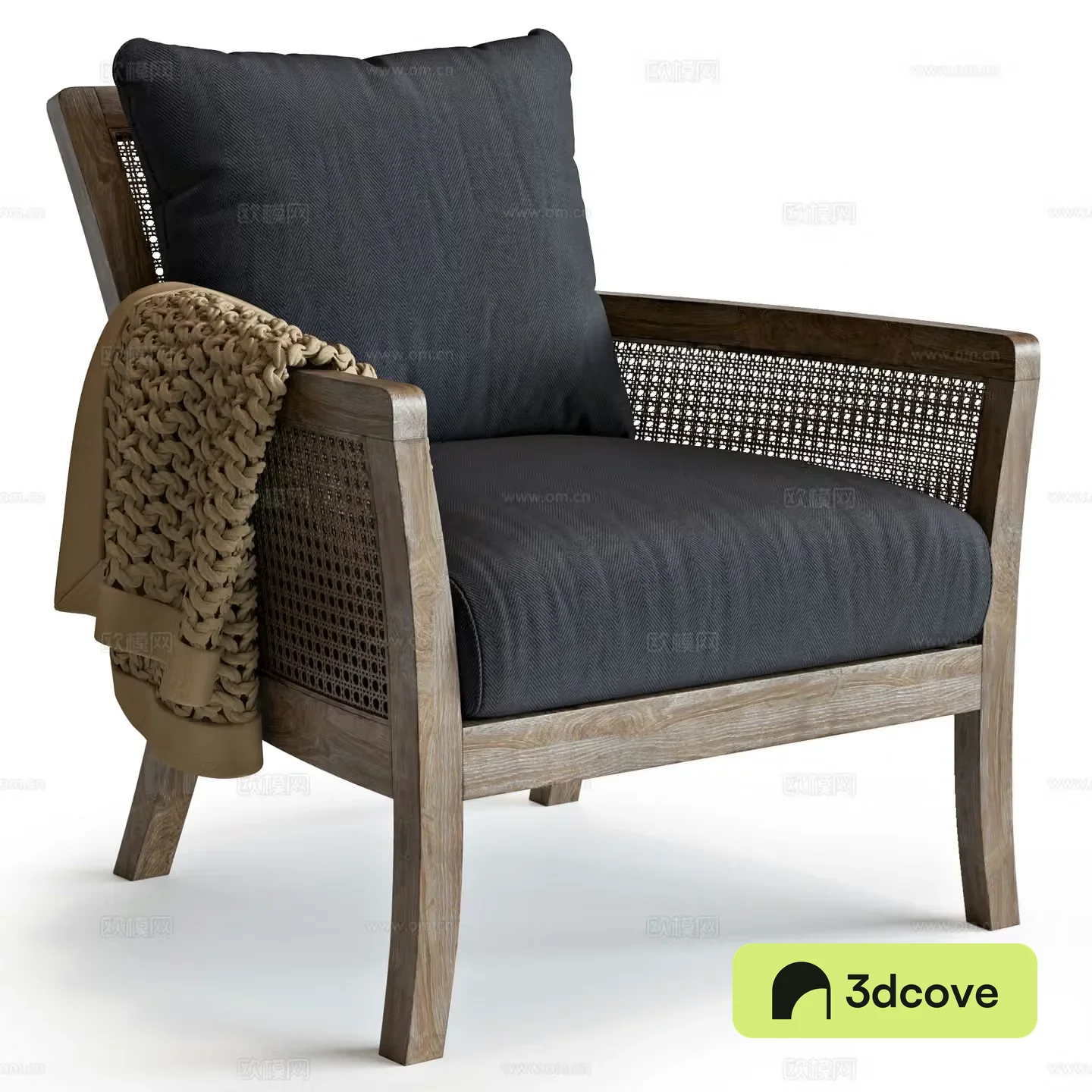 Wasabi style leisure chair Wasabi style leisure chair B&B single chair B&B leisure chair Garden leisure chair 3D model