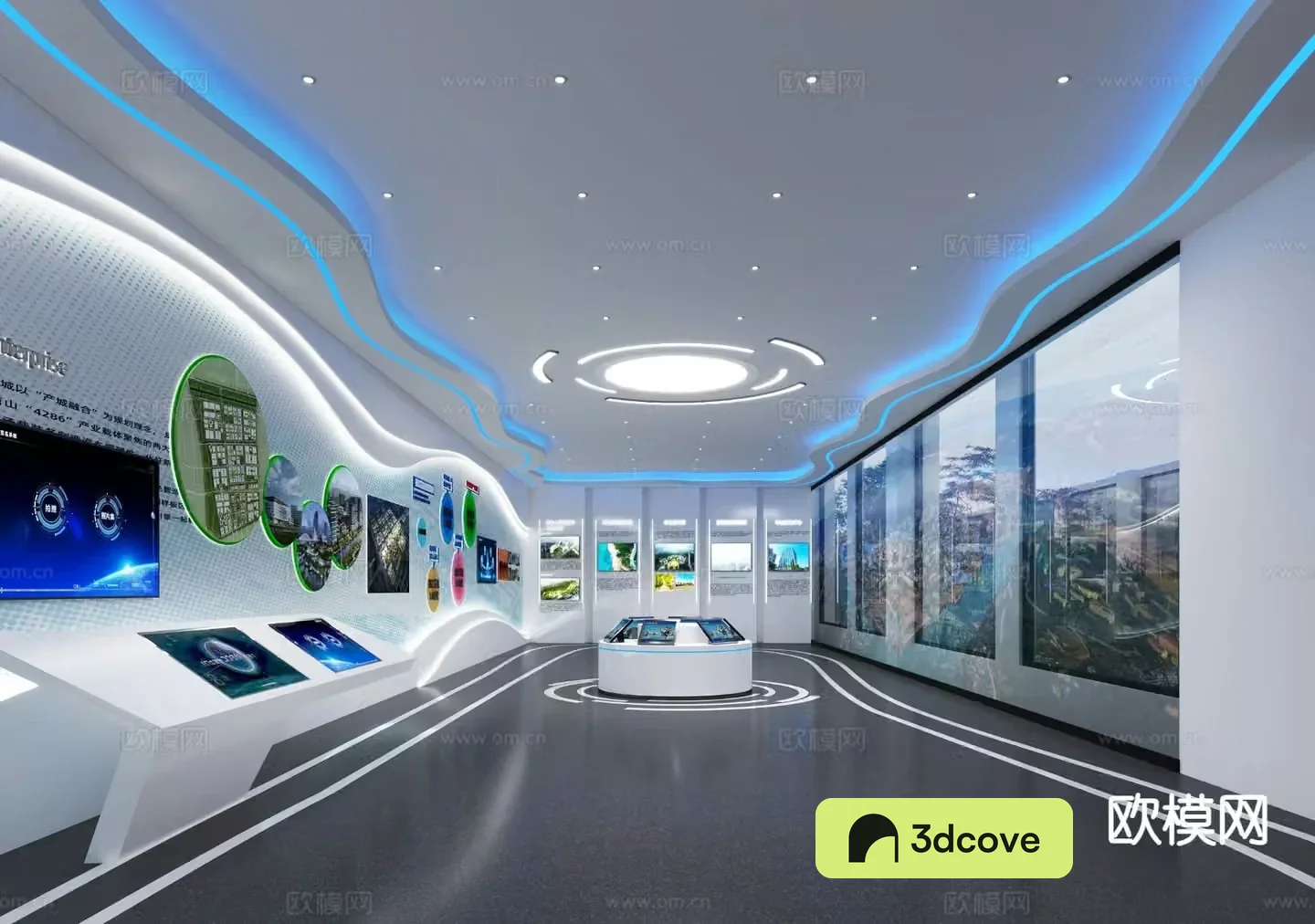 Modern corporate exhibition hall
