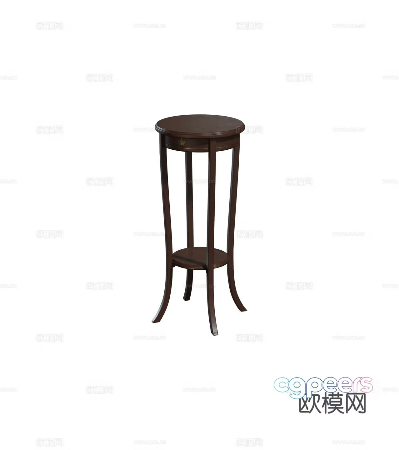 Chinese solid wood furniture side table height Chinese plant bonsai pot plant stand combination 3D model