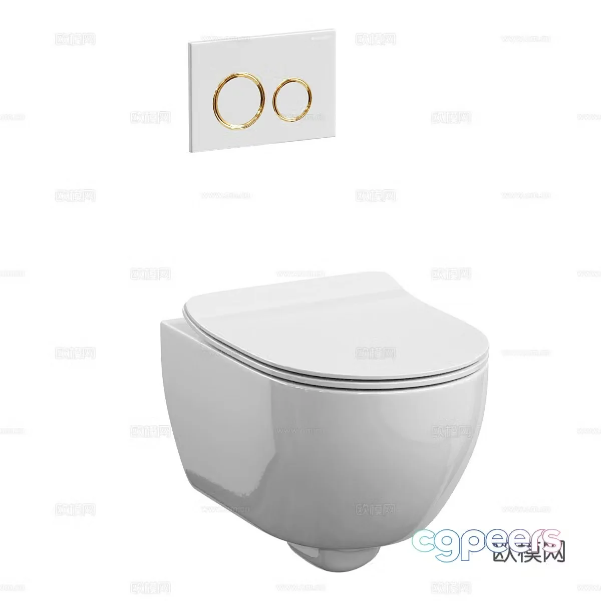 Scarabeo Moon toilet 3d model