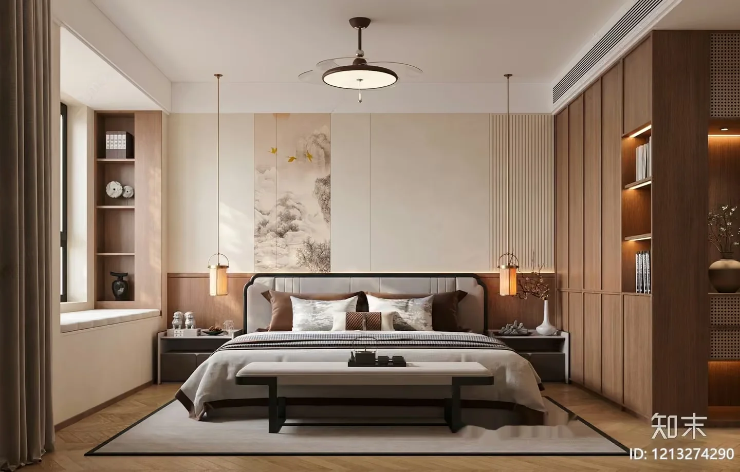 Cozy Bedroom 3D Model – 3013 – VRAY Render