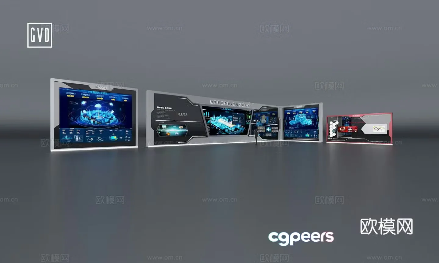 Management and control center Scheduling center Command center Intelligent control center Digital intelligence center 3D model in wisdom
