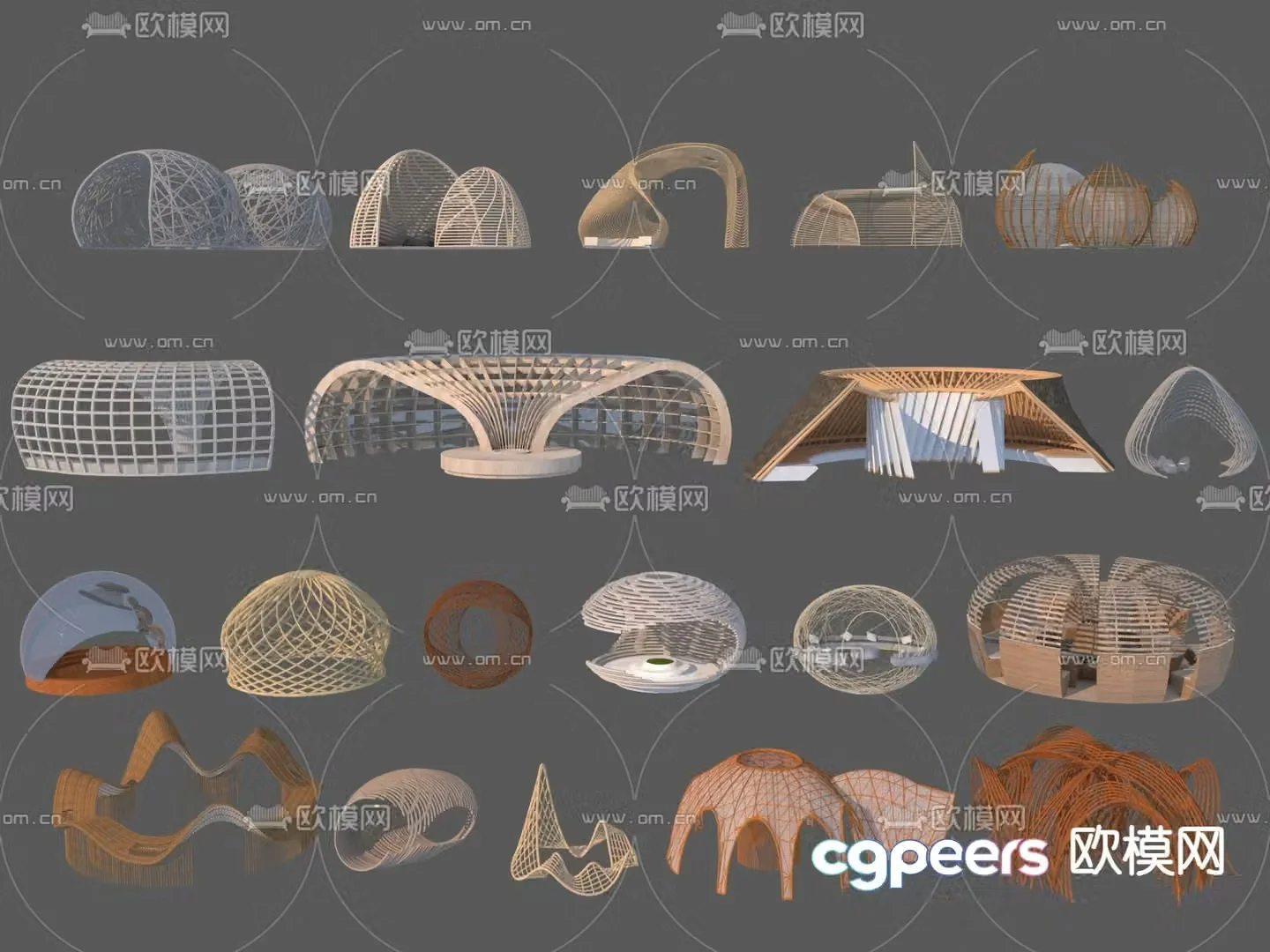 Landscape gallery bamboo art gallery gallery 3d model