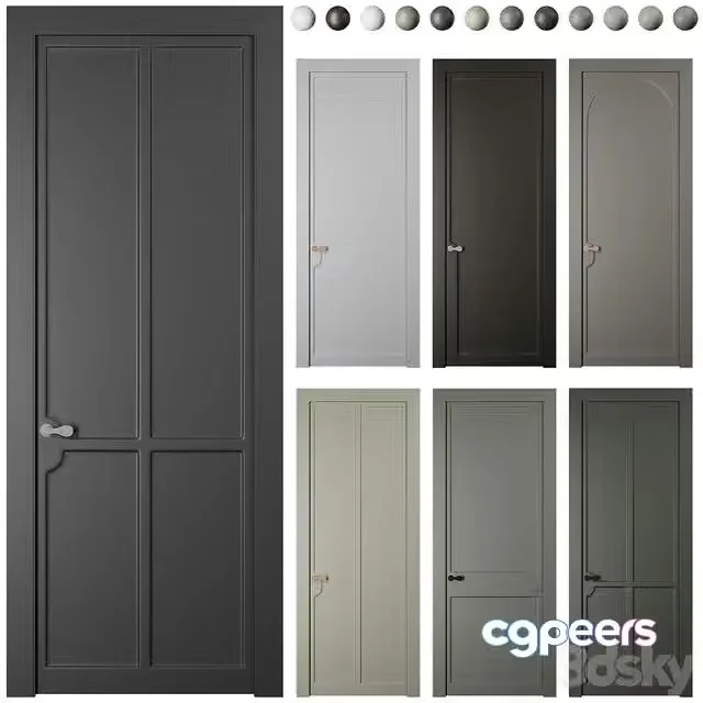3ds Max Free – Interior door SOFTFORM with smooth coplanar platband Volkhovets