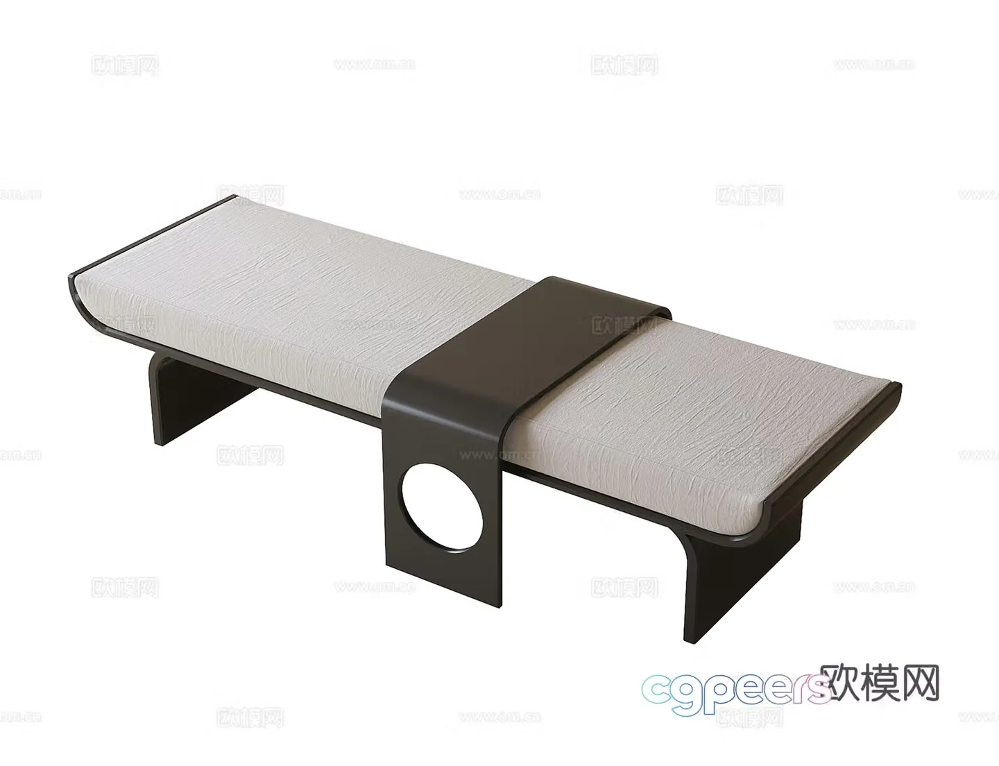 Modern bed stool bench 3d model
