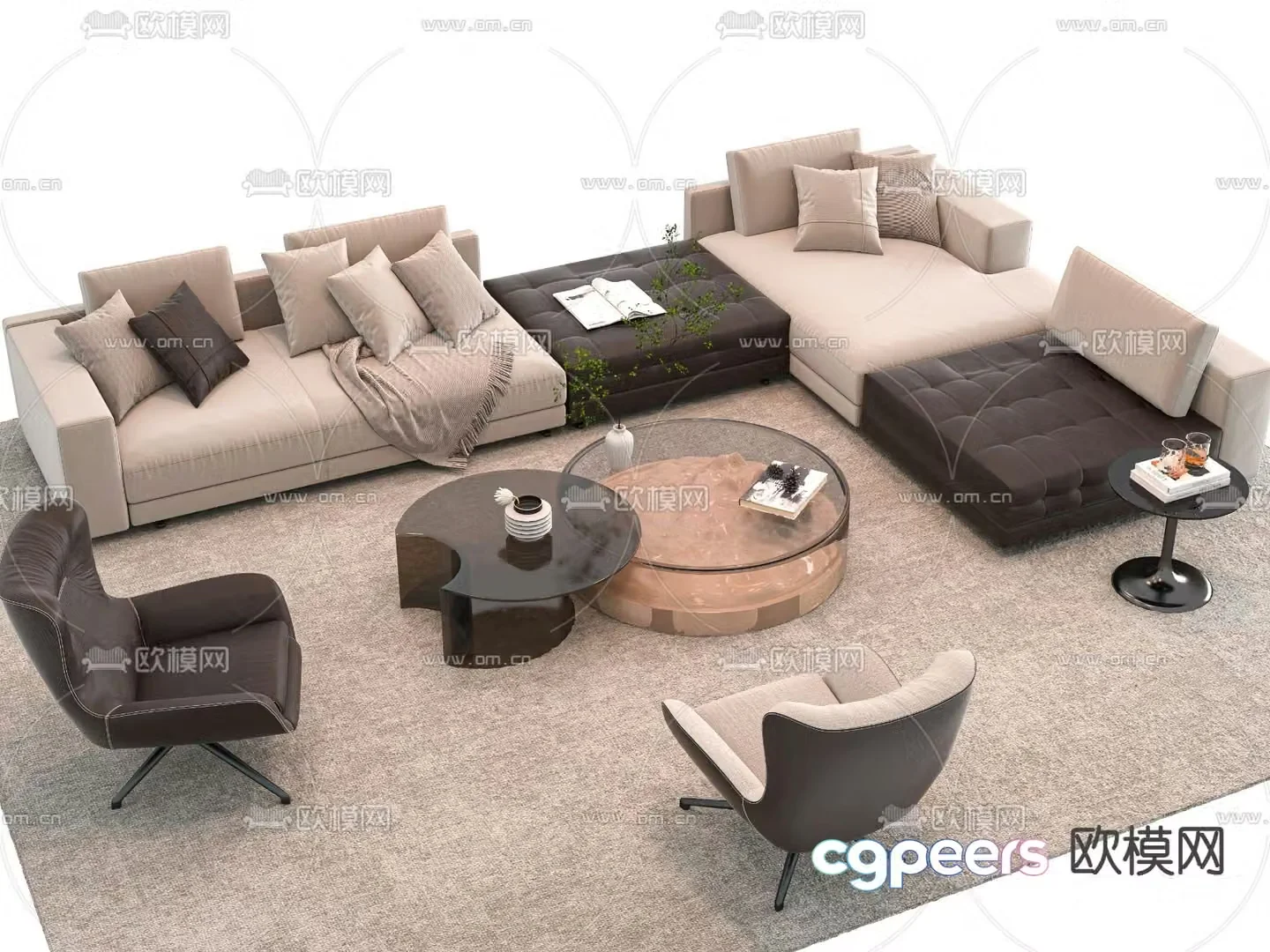 Sofa coffee table 3d model