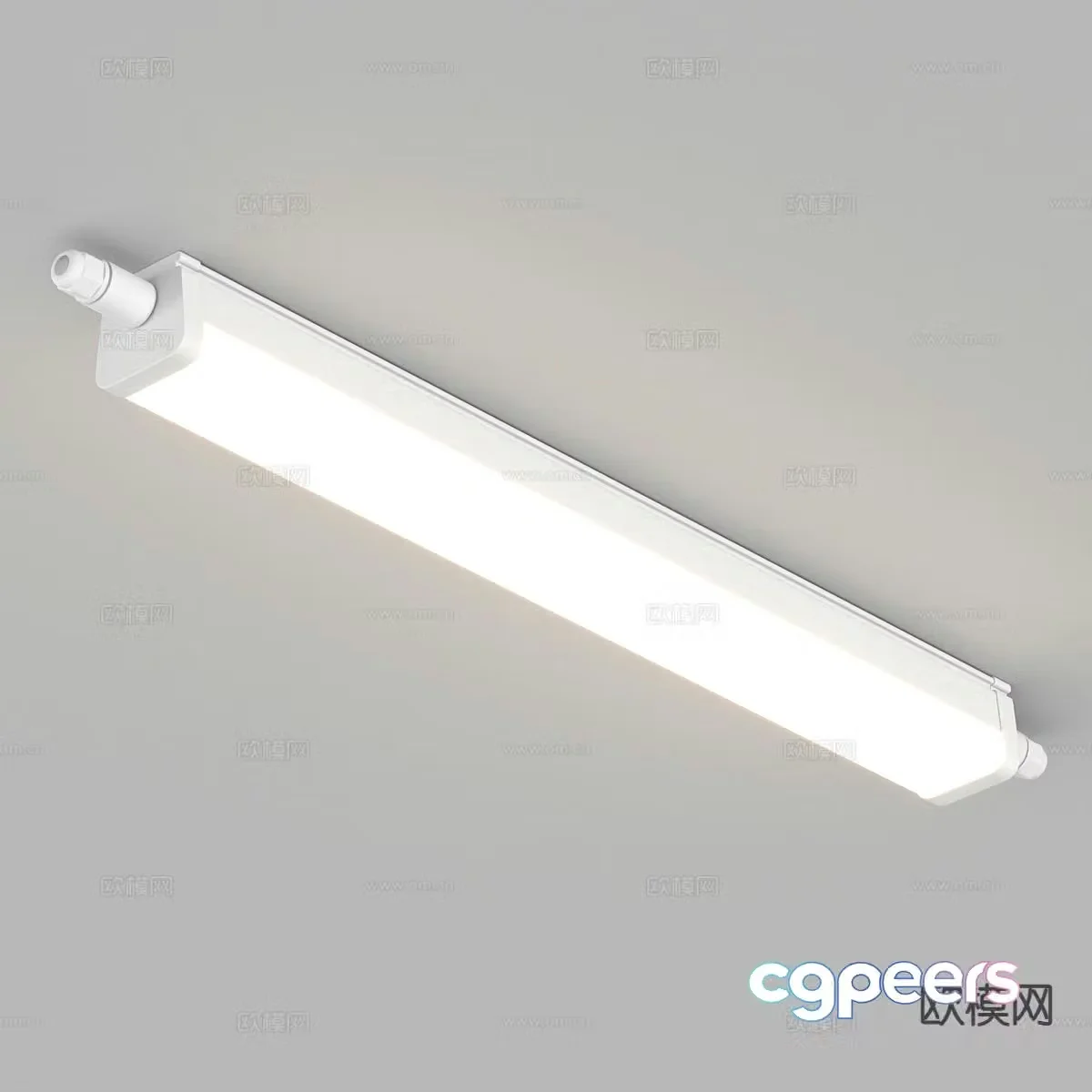 Long lamp lamp tube simple ceiling lamp incandescent lamp 3d model