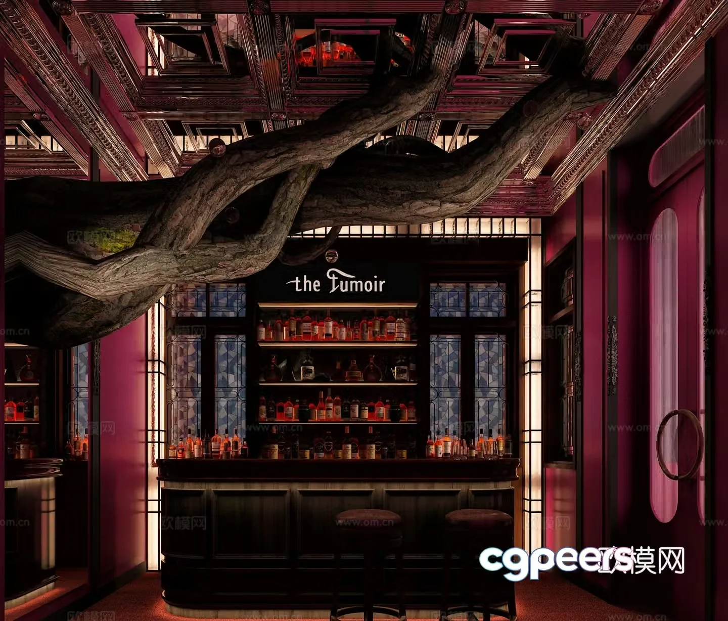 American bar pub 3d model