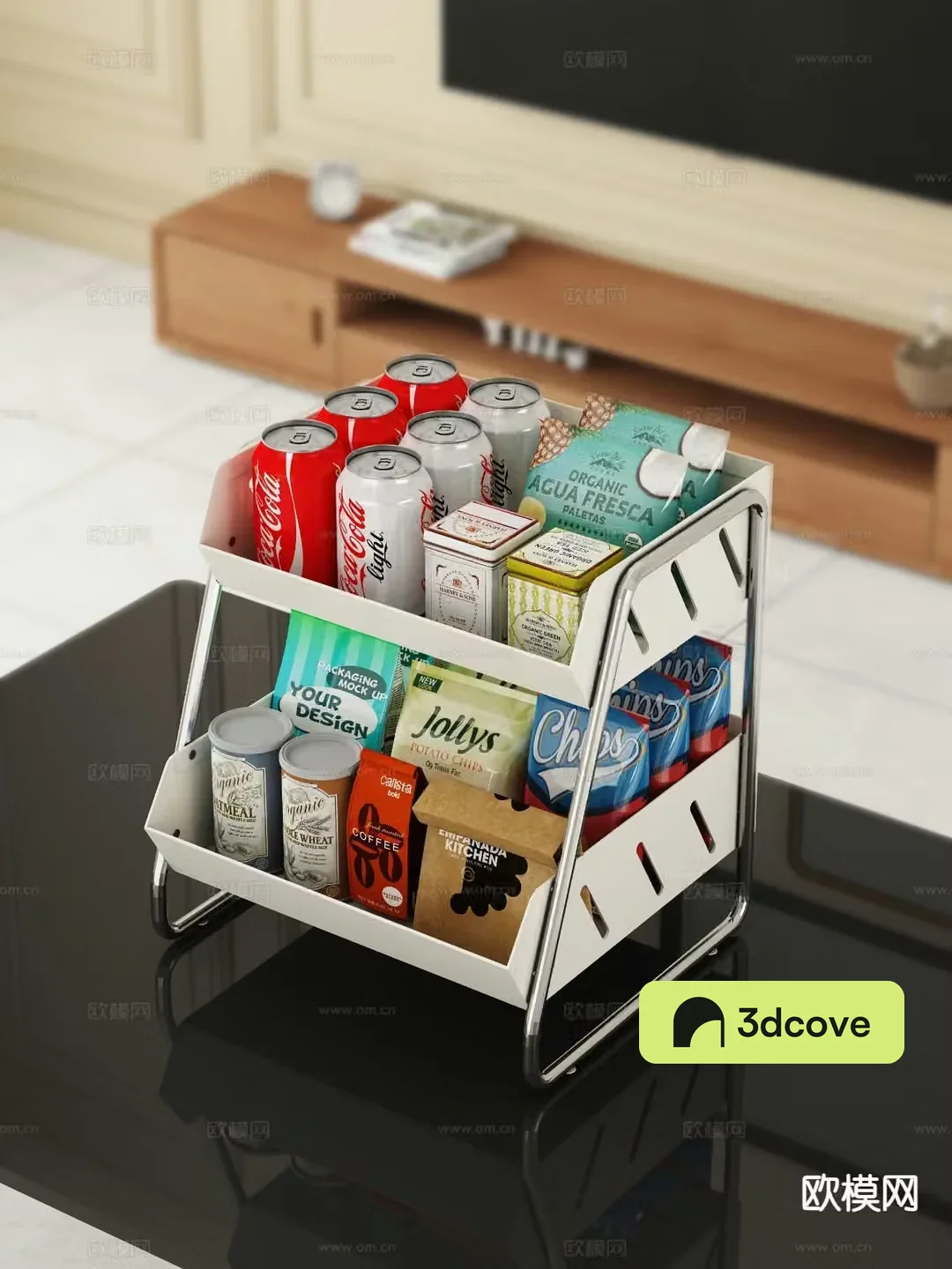 Modern snack storage rack