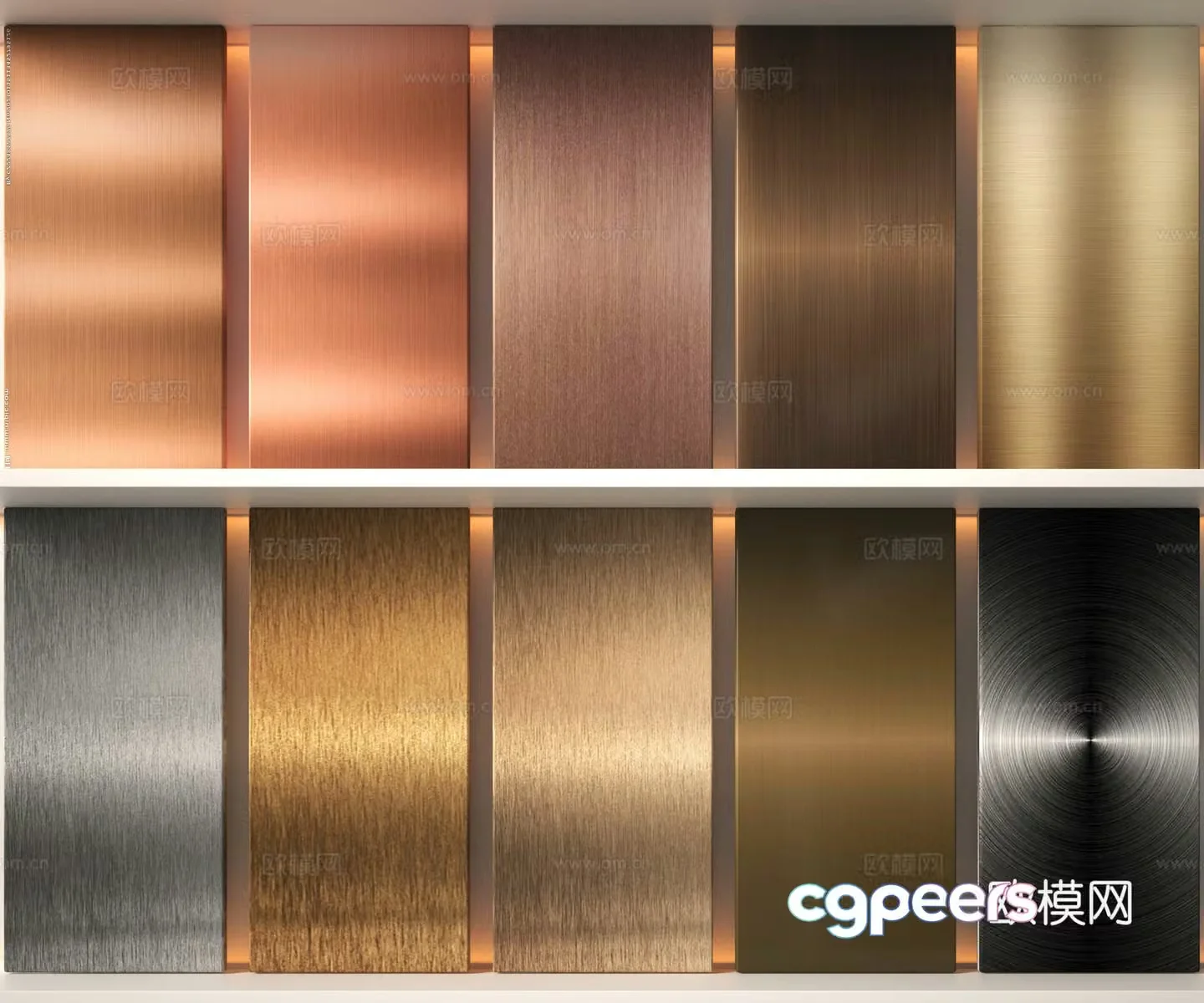 Modern metal brushed stainless steel 3d model
