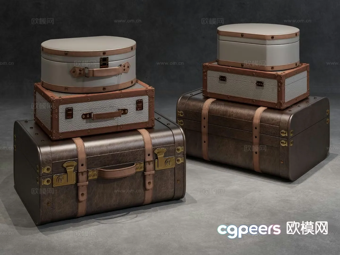 Industrial style box storage box 3d model