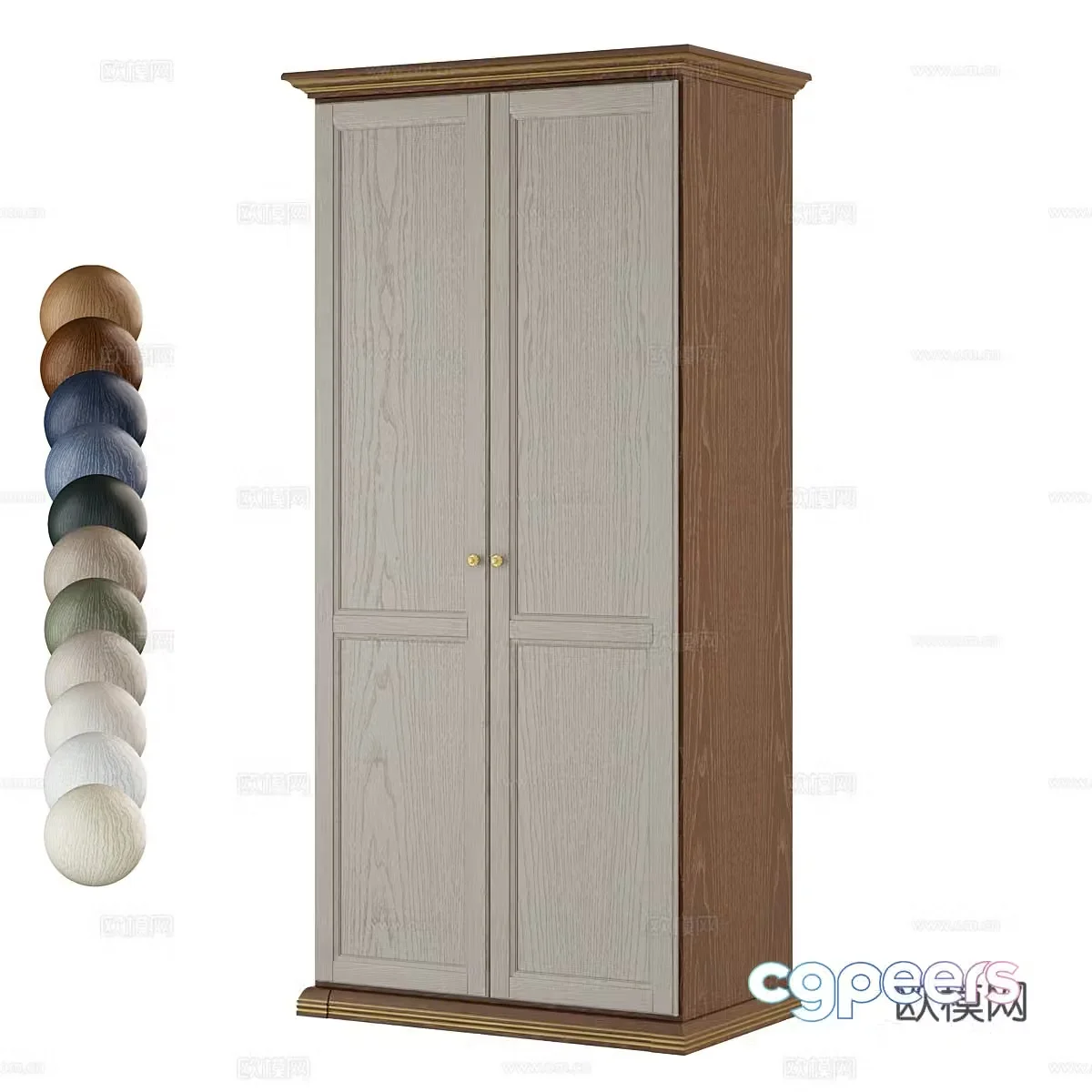 Nordic wardrobe wardrobe 3d model