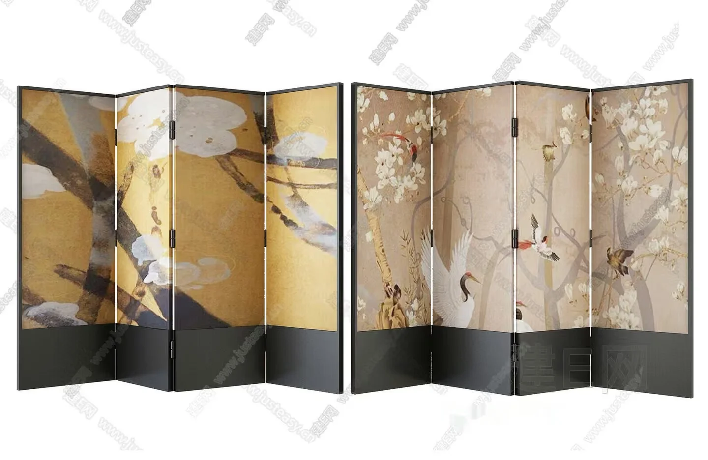 A Japanese-Style Room Divider 3D Model – 4637 – VRAY Render