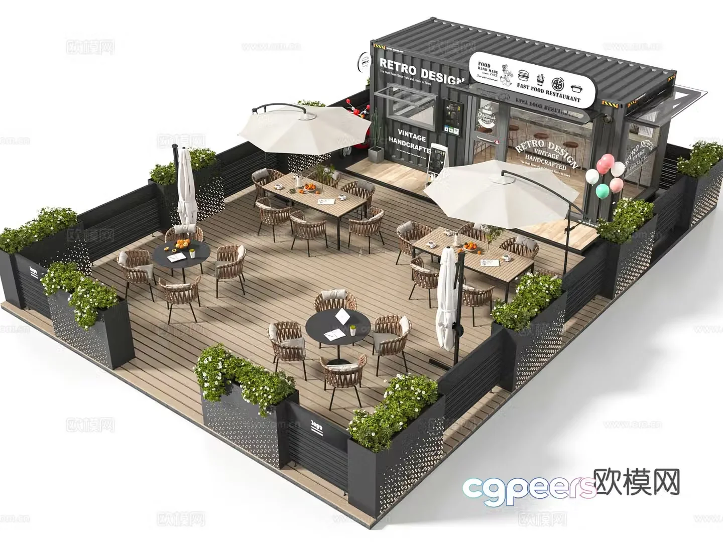 Modern outdoor business outdoor 3d model