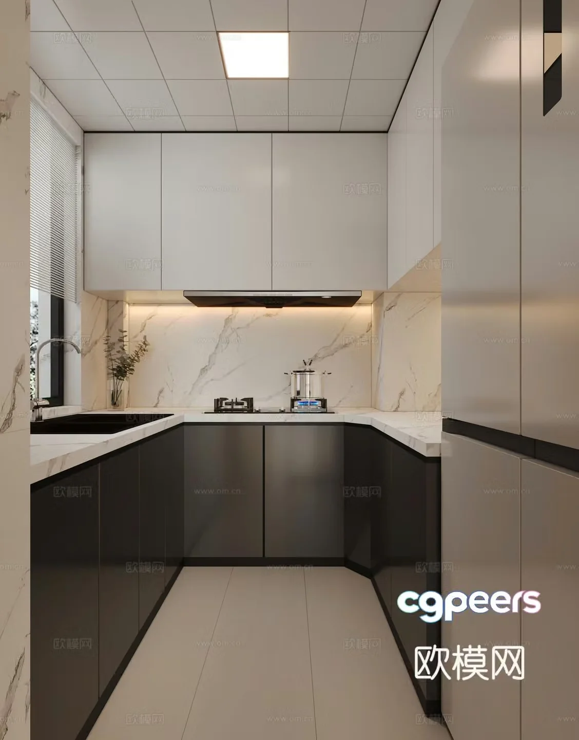 Modern kitchen 3d model
