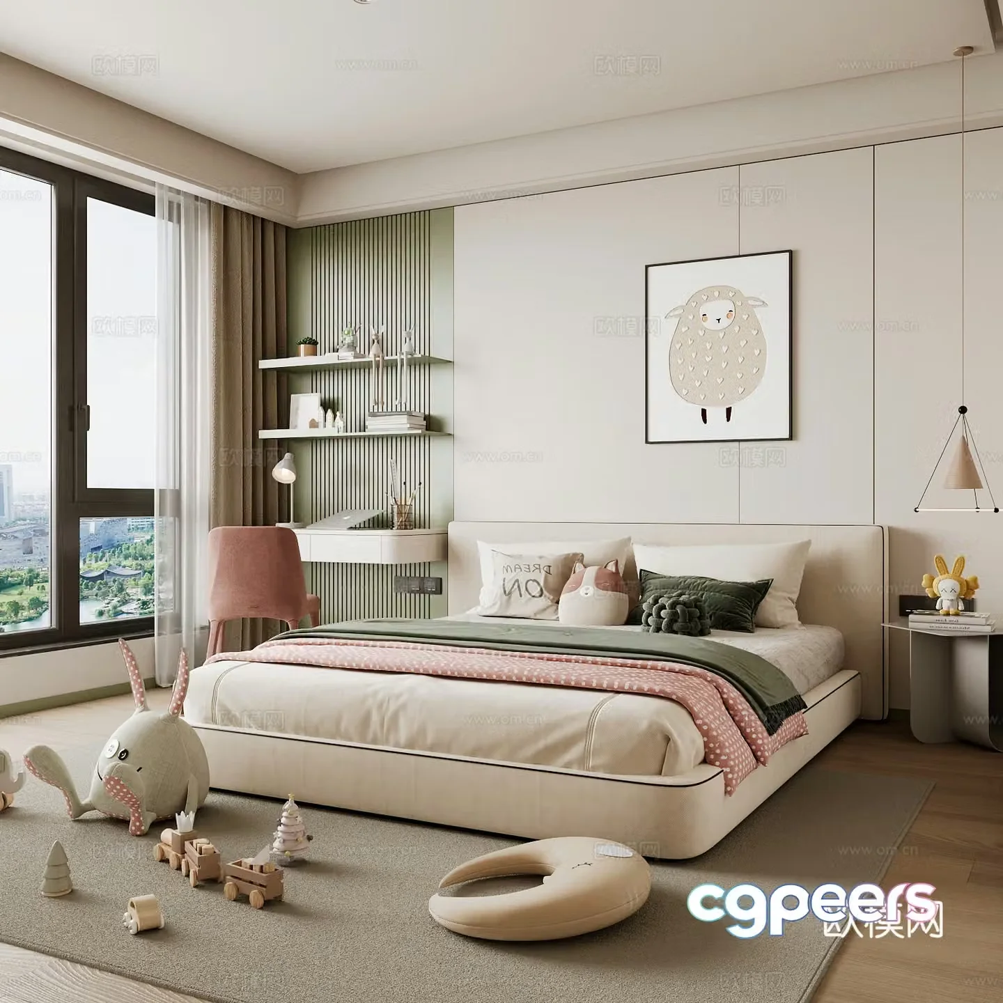 Modern children’s room children’s room 3d model