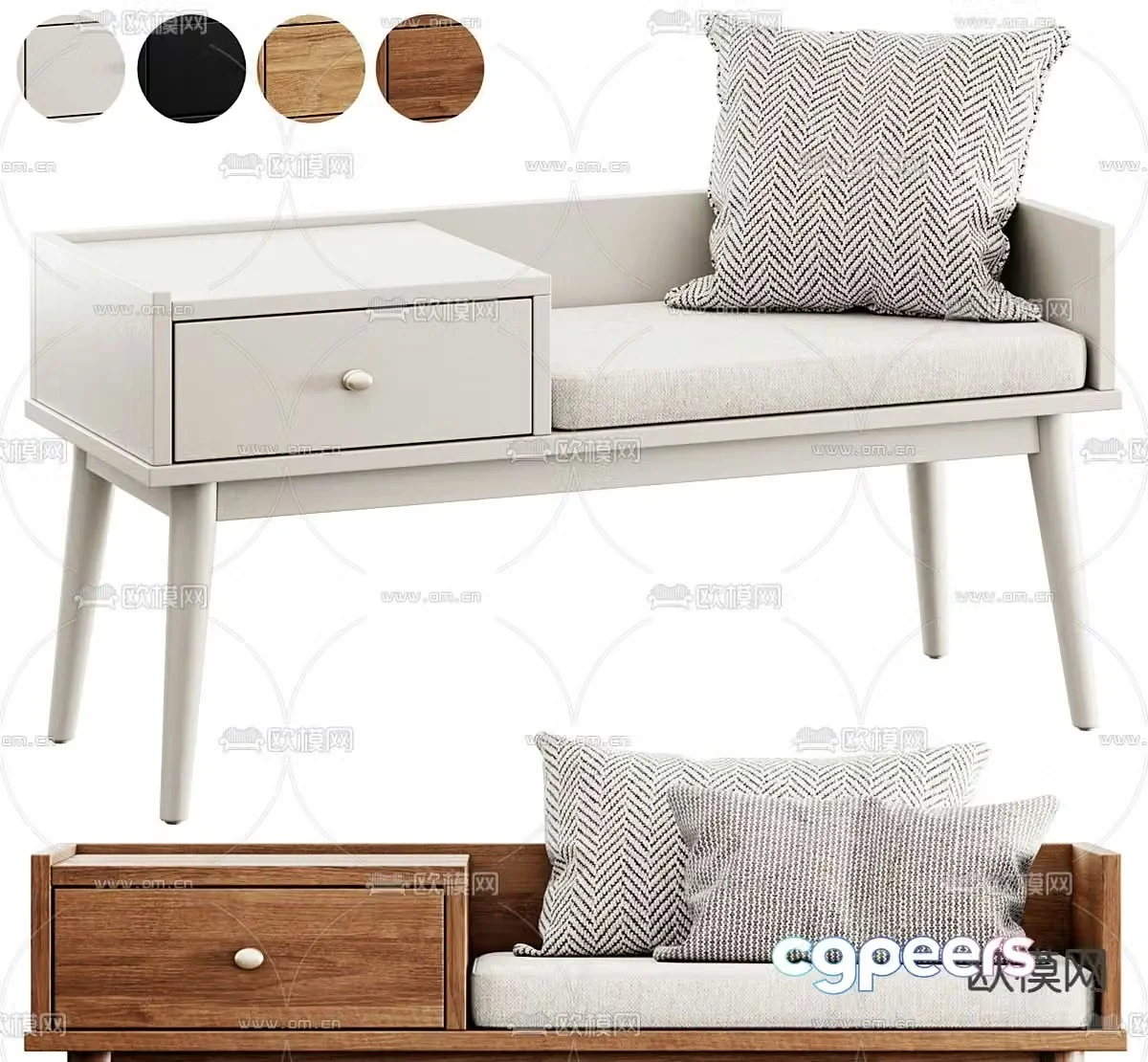 Creative stool sofa stool 3d model
