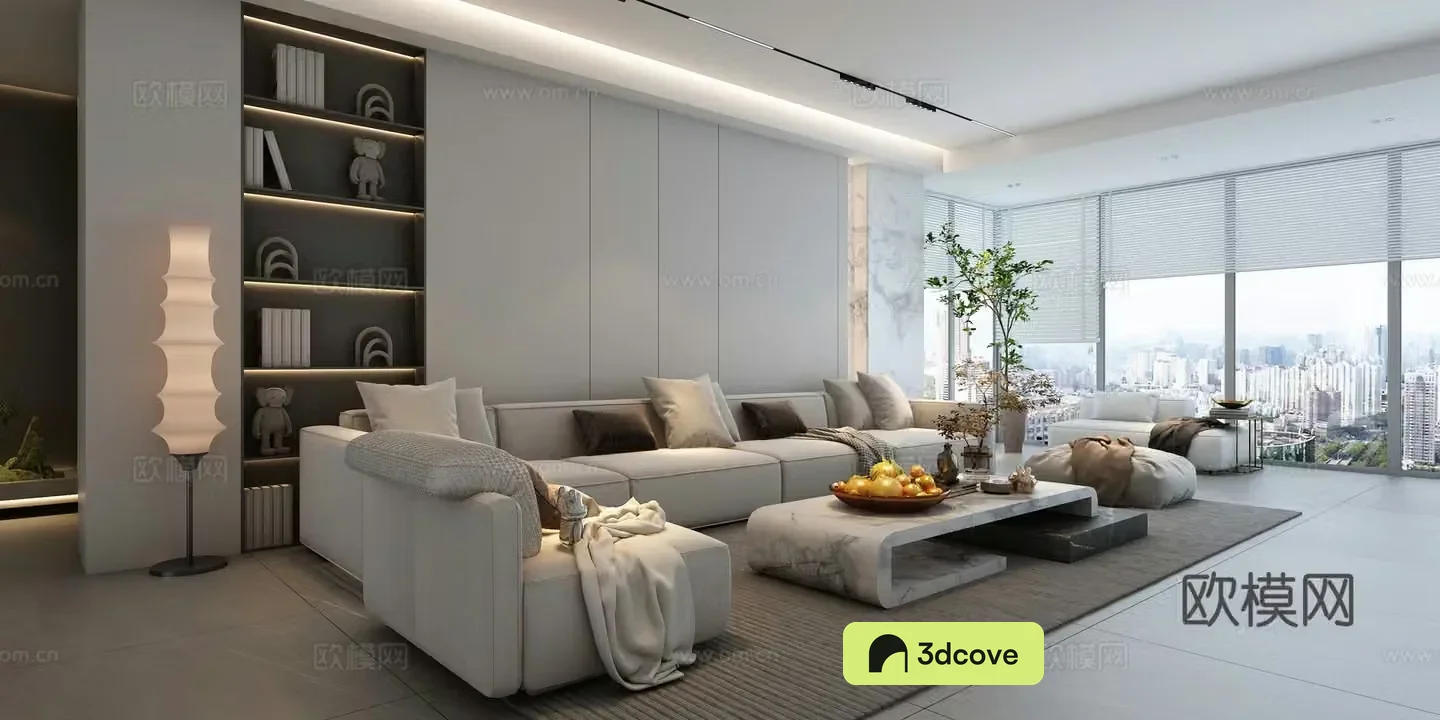 Modern living room 3d model