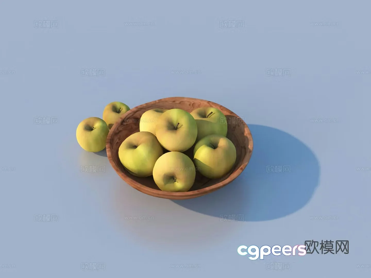 Fruit plate ornament fruit apple food 3d model