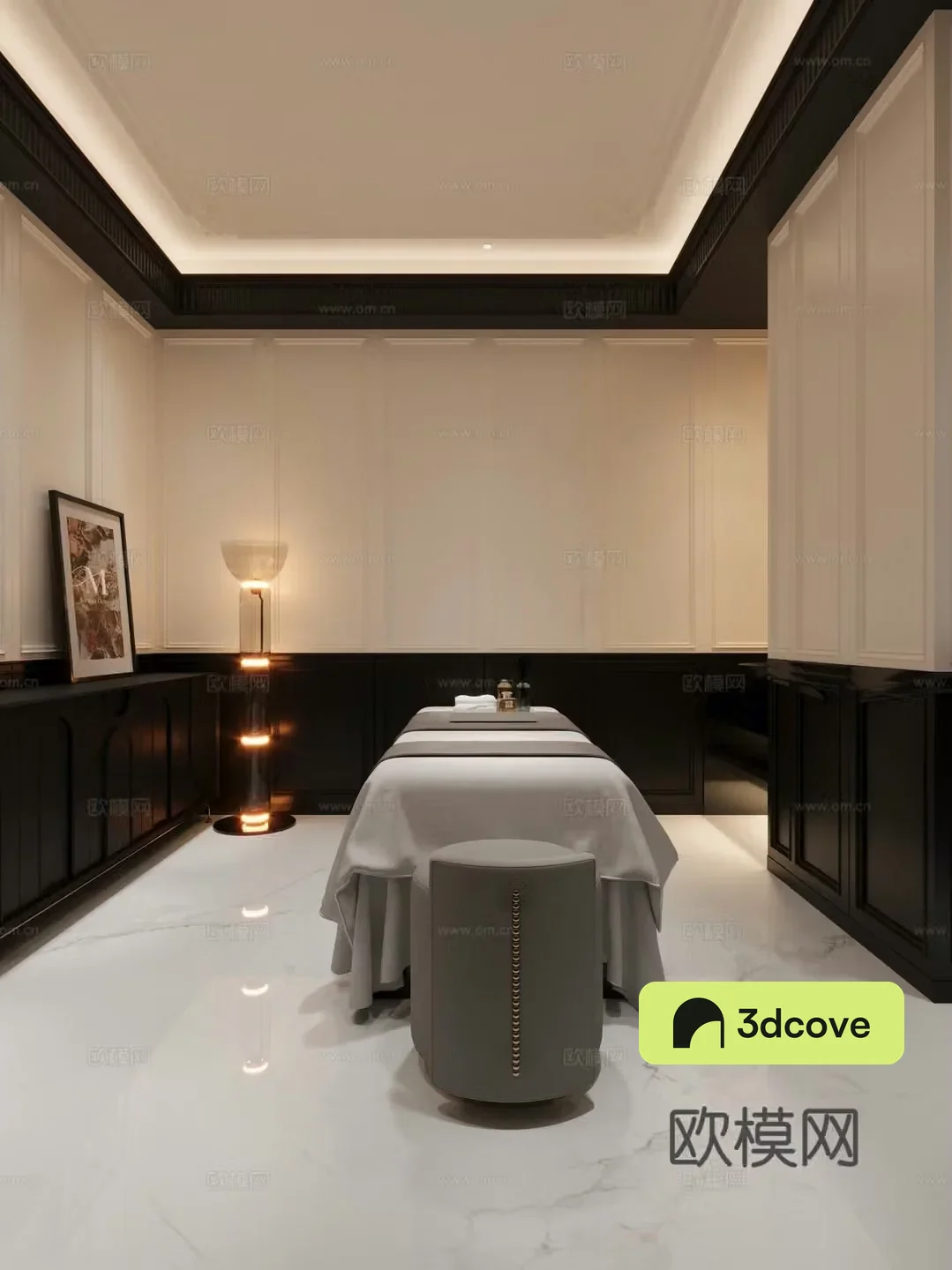French beauty salon beauty room beauty bed 3d model