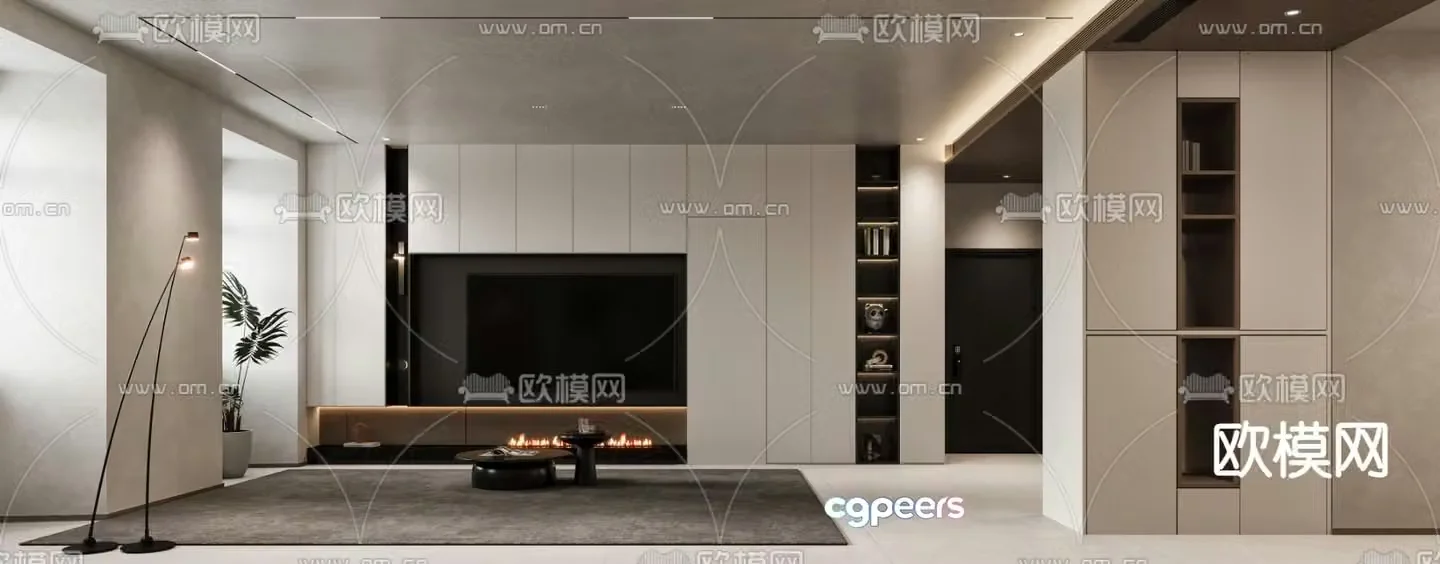 Modern living room 3d model