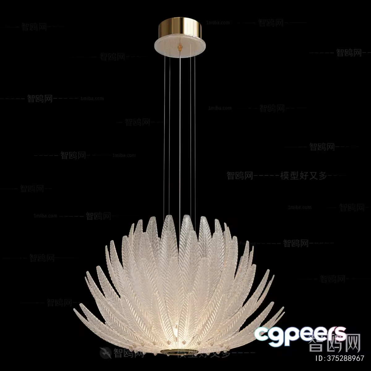Gold Light Fixture 3D Model – 17374 – VRAY Render