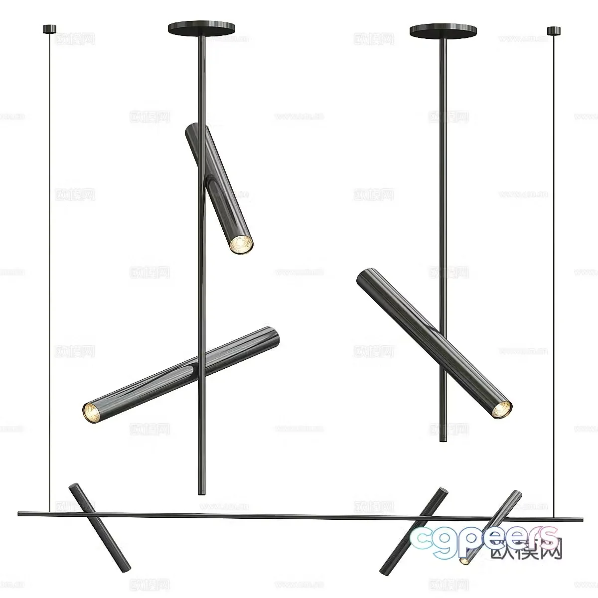 Modern creative chandelier 3d model
