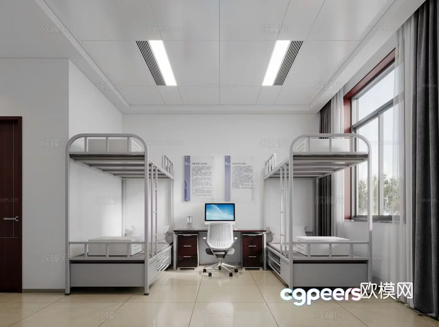 Modern duty dormitory 3D model