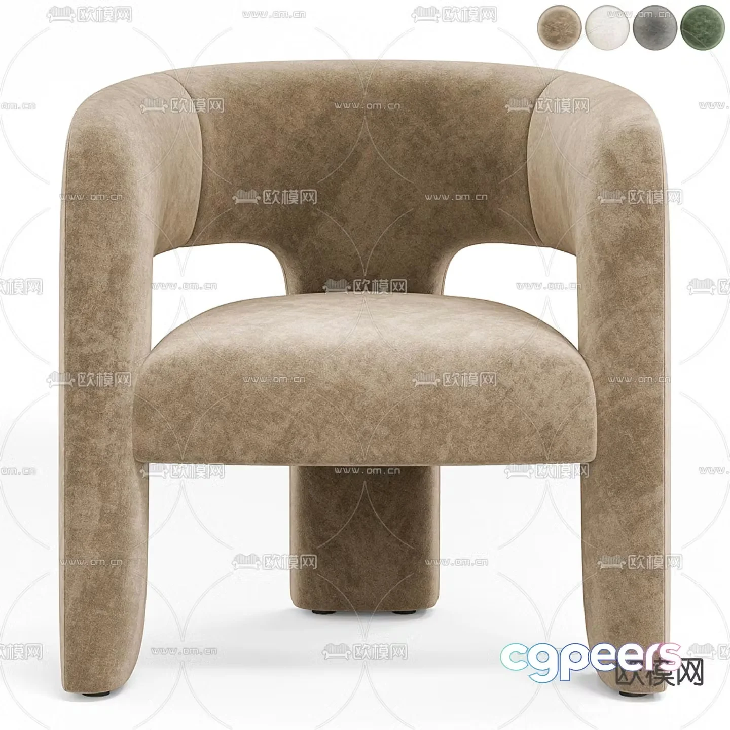 Modern chair casual chair 3d model