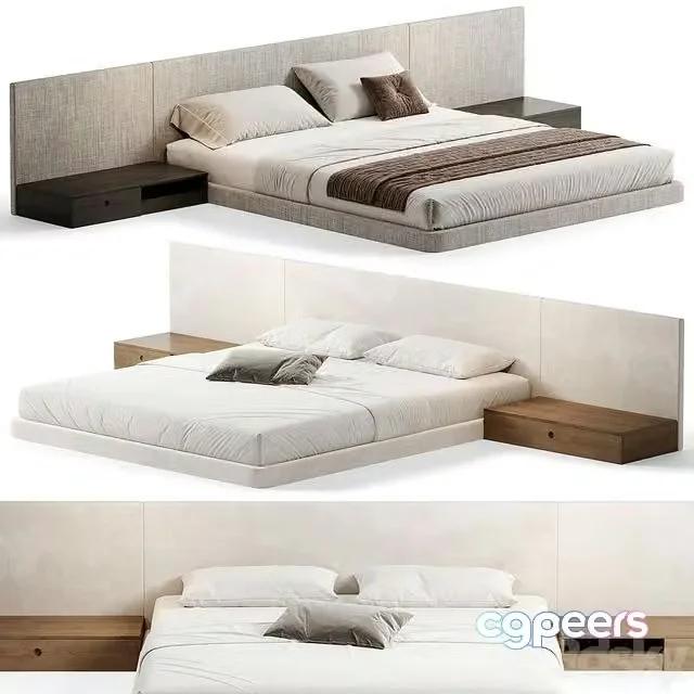 3ds Max Free – PALISSANDRE Modern Bed, Double bed 01