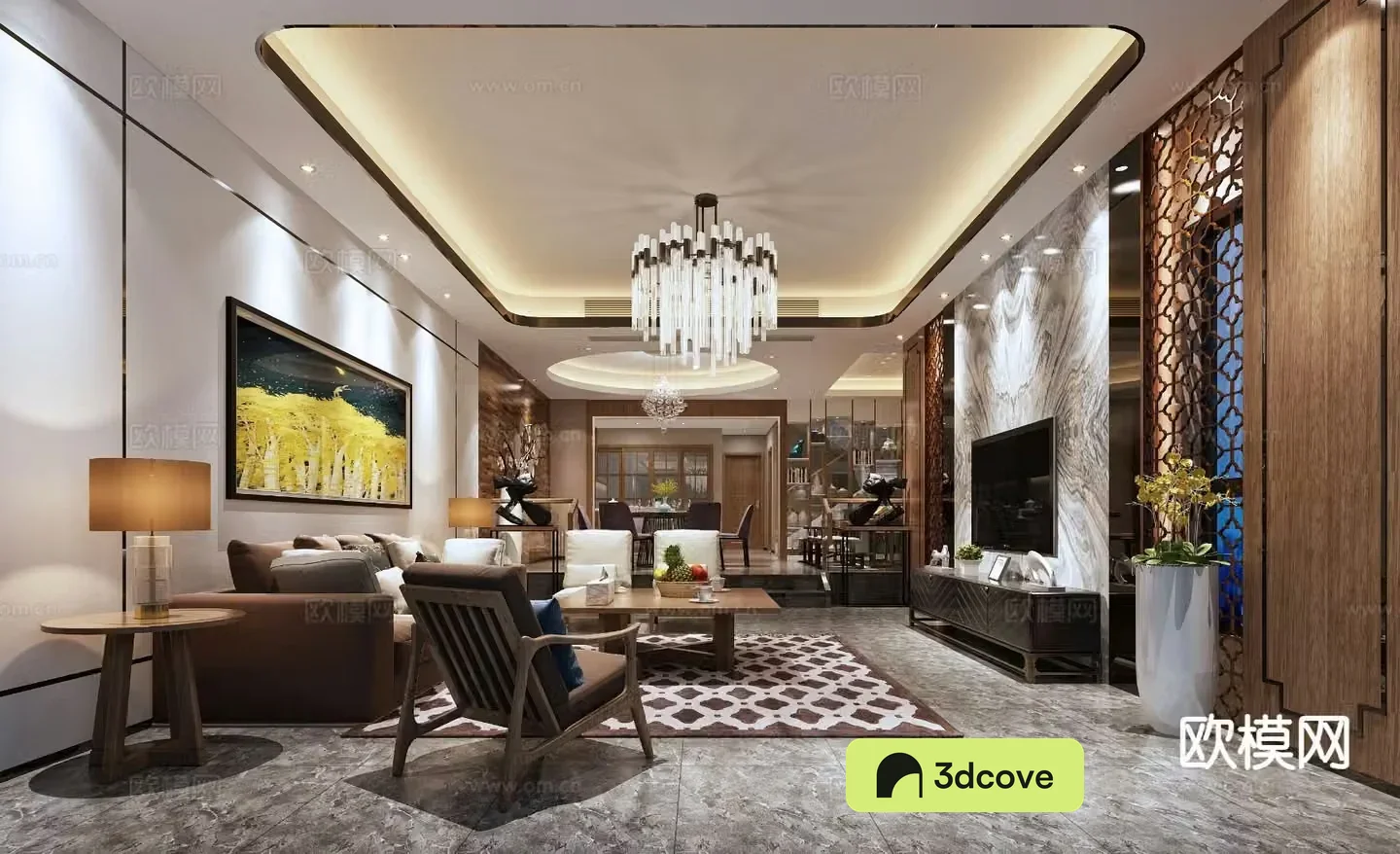 Modern guest restaurant duplex guest restaurant large flat floor