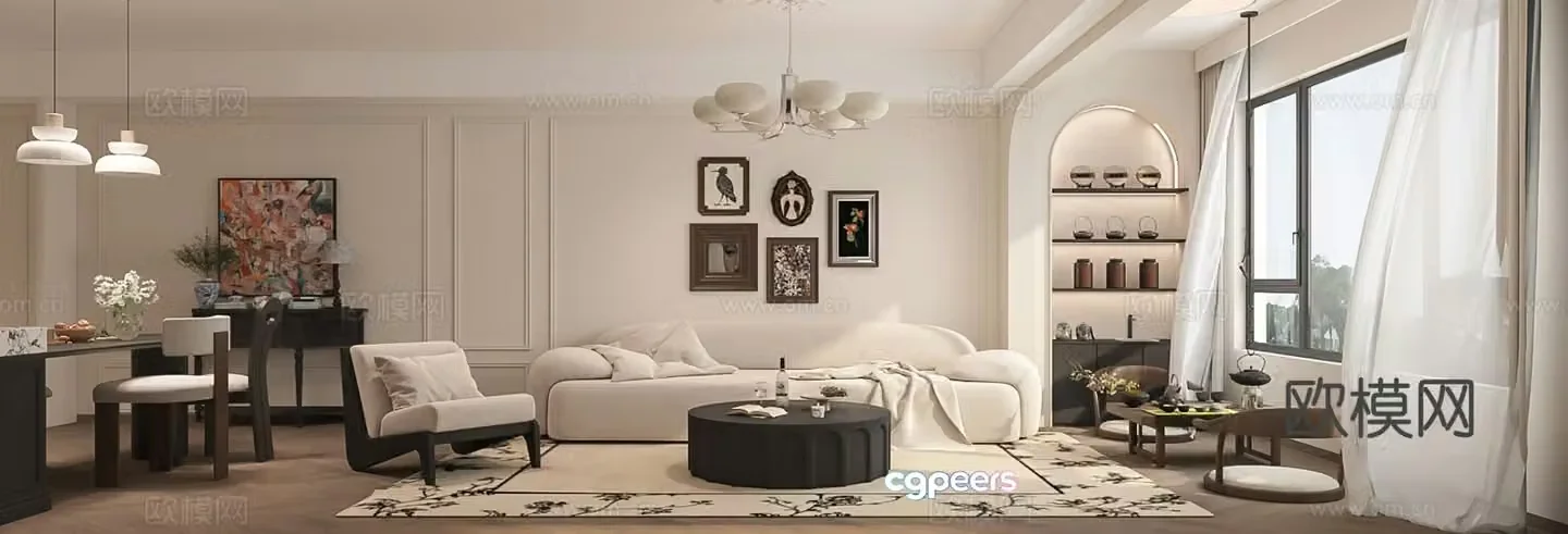 French restaurant 3d model