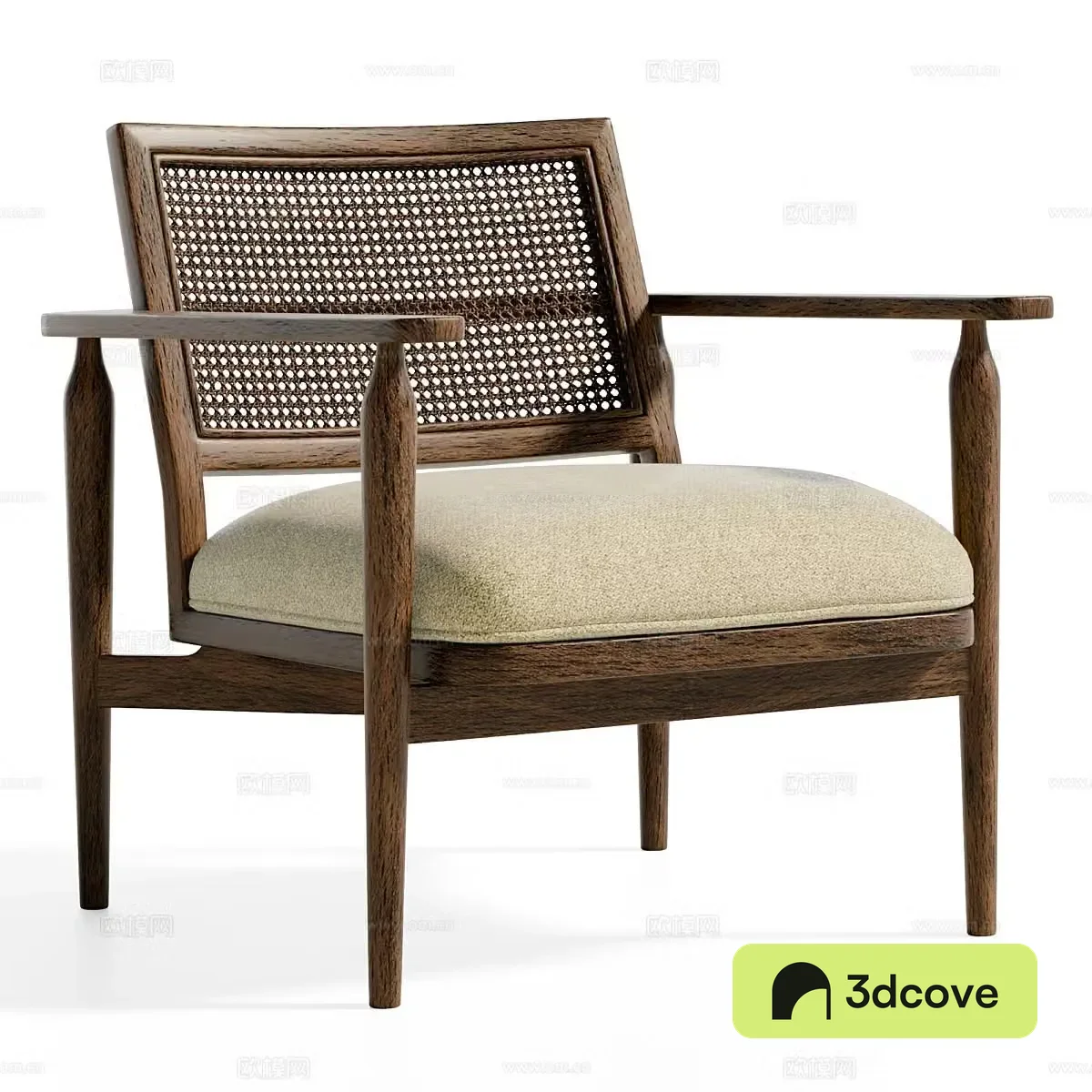 New Chinese style Wasabi Armchair 3D Model