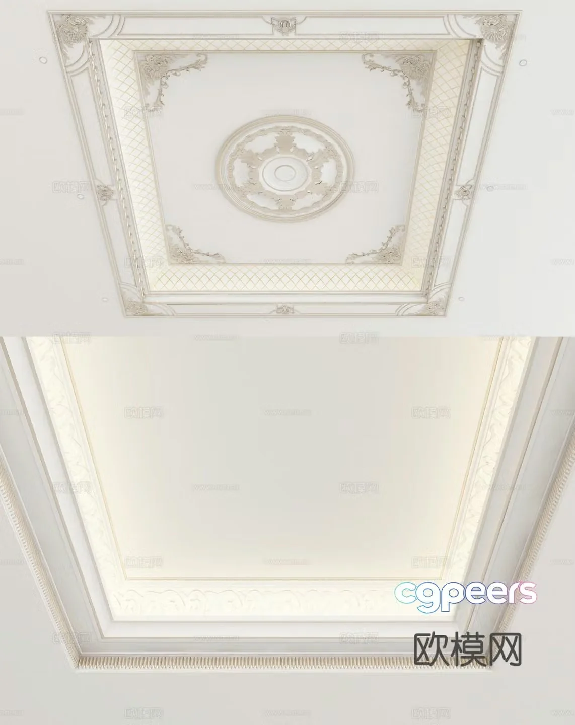 European style ceiling 3D model