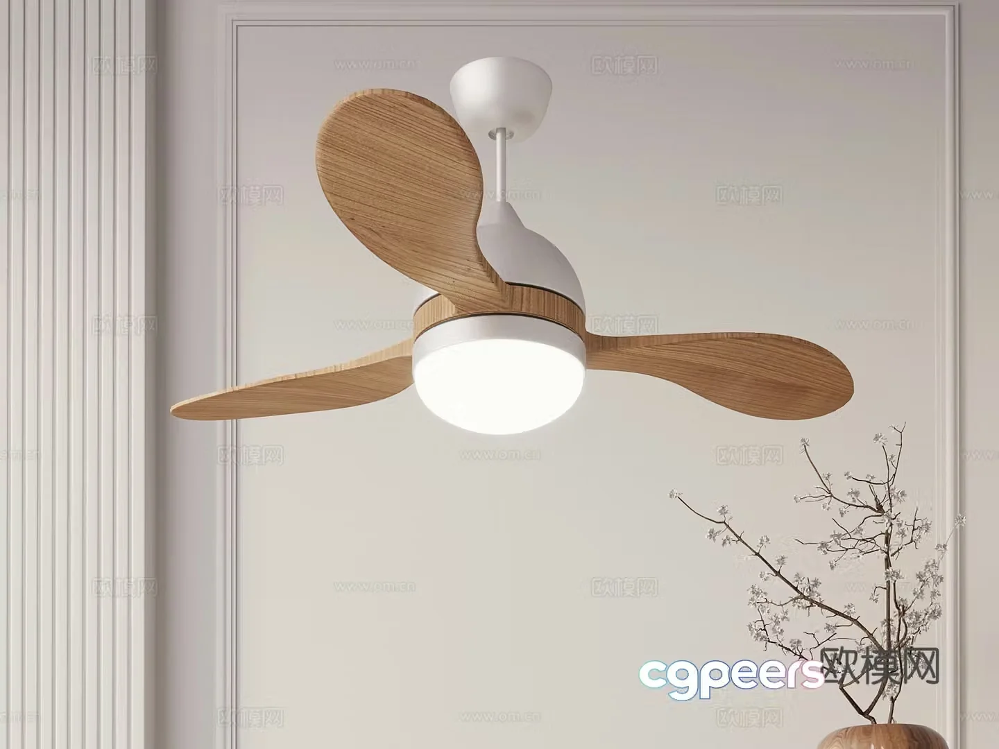 021 Fan Light Modern Fan Light 3D Model