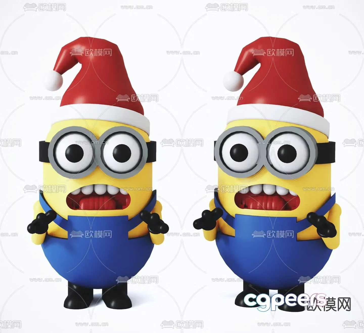 Modern Christmas minion toy 3d model
