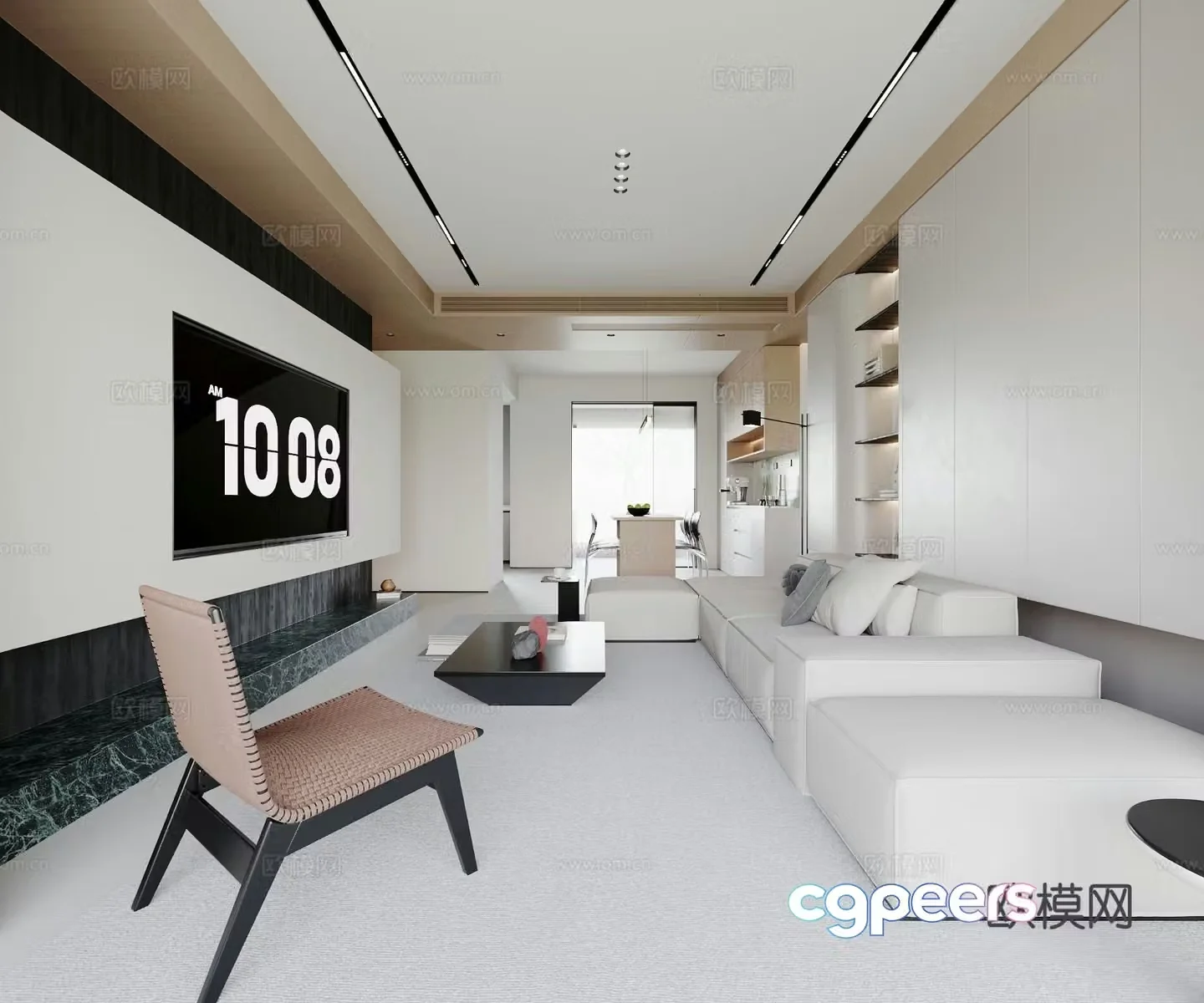 Modern guest restaurant 3d model