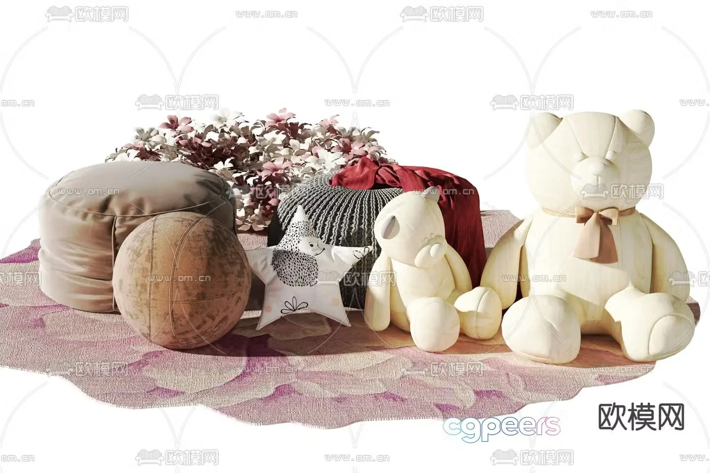 Modern cloth doll 3d model