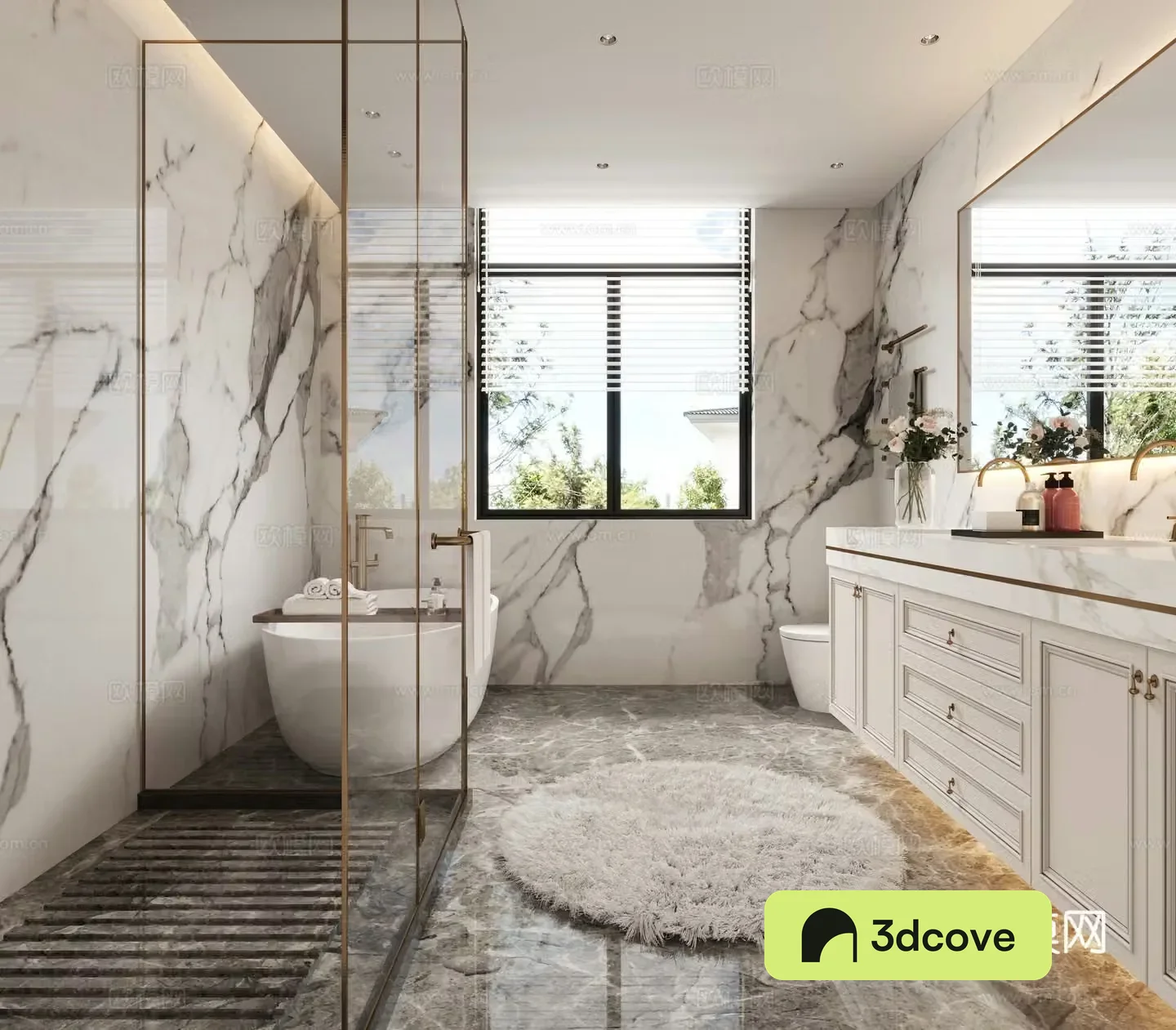 Simple European bathroom